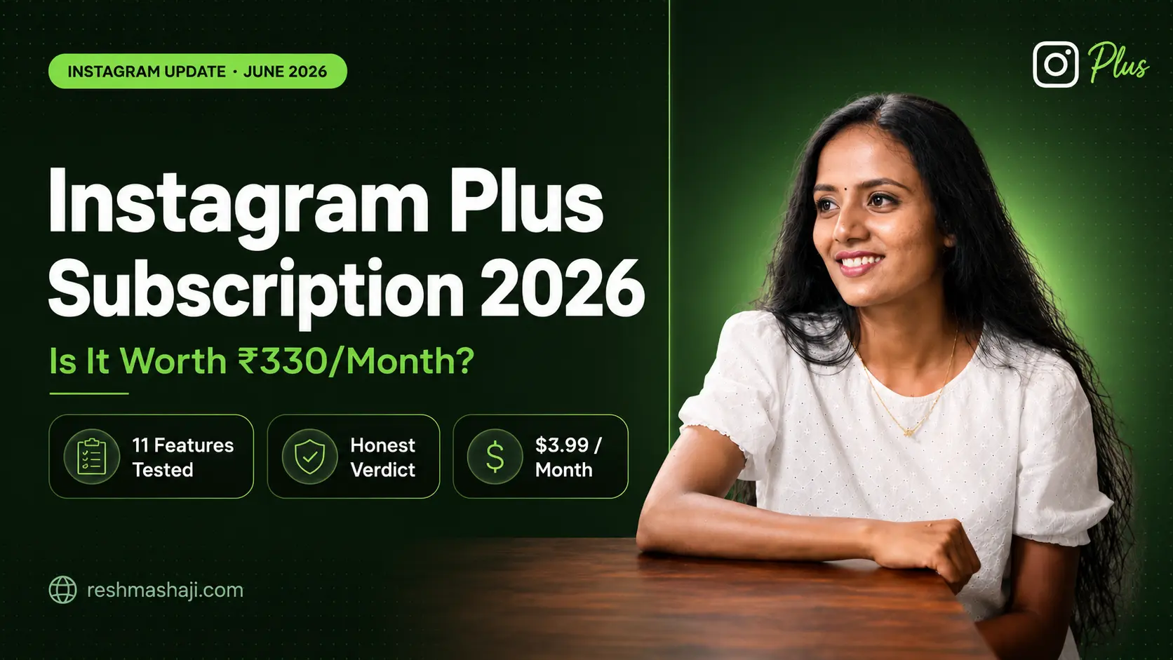 Instagram Plus subscription 2026 review is it worth it for creators and brands, tested by Reshma Shaji Social Media Strategist Kerala India